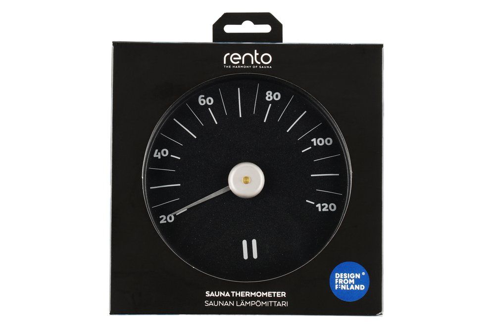 RENTO Sauna Thermometer Schwarz